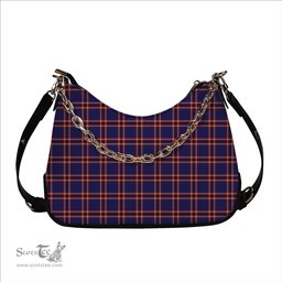 ScotsTee Shop Scottish Laing of Archiestown Tartan Handbag Women's Shoulder Bag With Chain