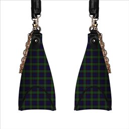 ScotsTee Shop Scottish Nicolson Green Hunting Tartan Handbag Women's Shoulder Bag With Chain