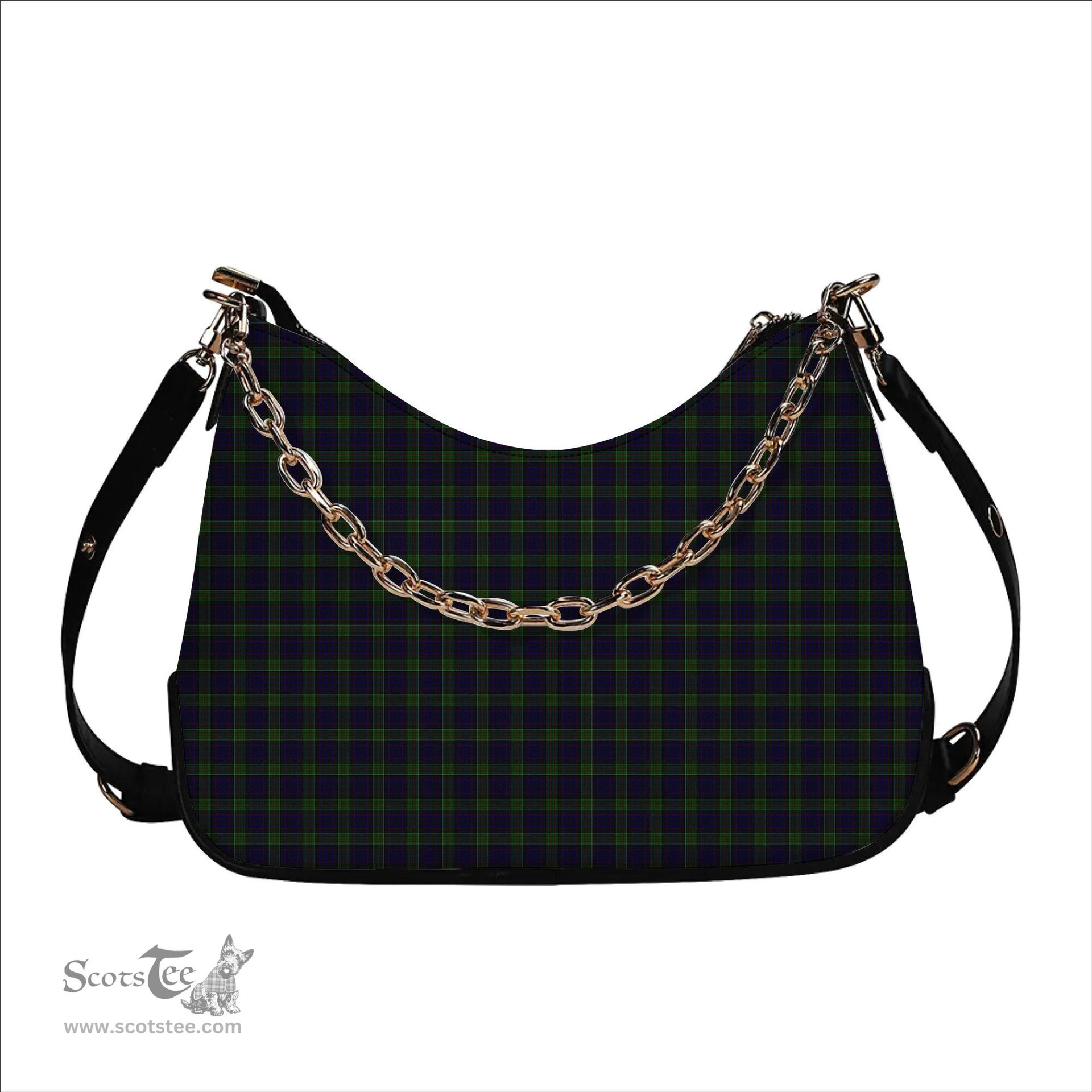 ScotsTee Shop Scottish Newman Tartan Handbag Women's Shoulder Bag With Chain