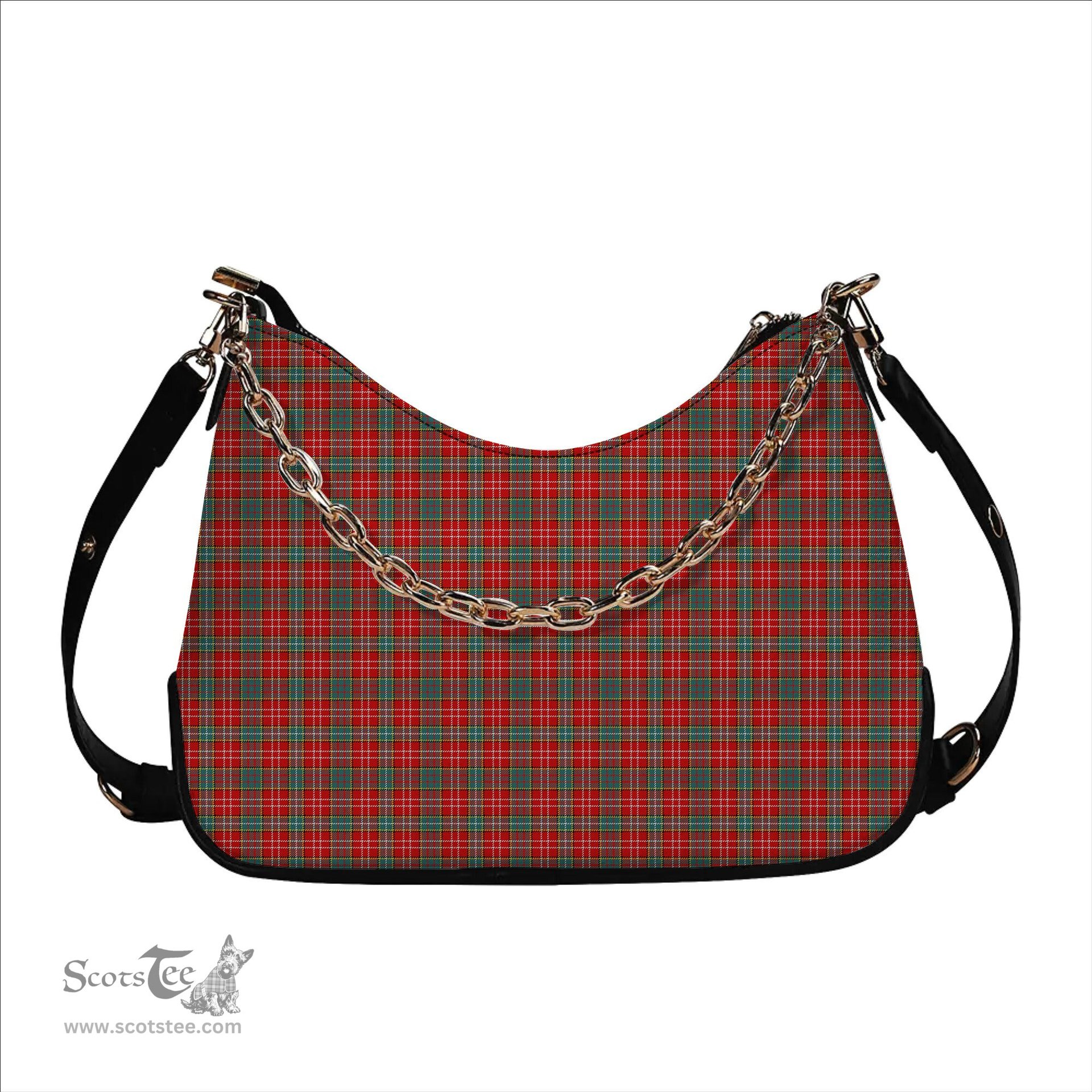 ScotsTee Shop Scottish Ogilvie (Ogilvy) Modern Tartan Handbag Women's Shoulder Bag With Chain