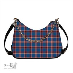 ScotsTee Shop Scottish Laing of Archiestown Ancient Tartan Handbag Women's Shoulder Bag With Chain