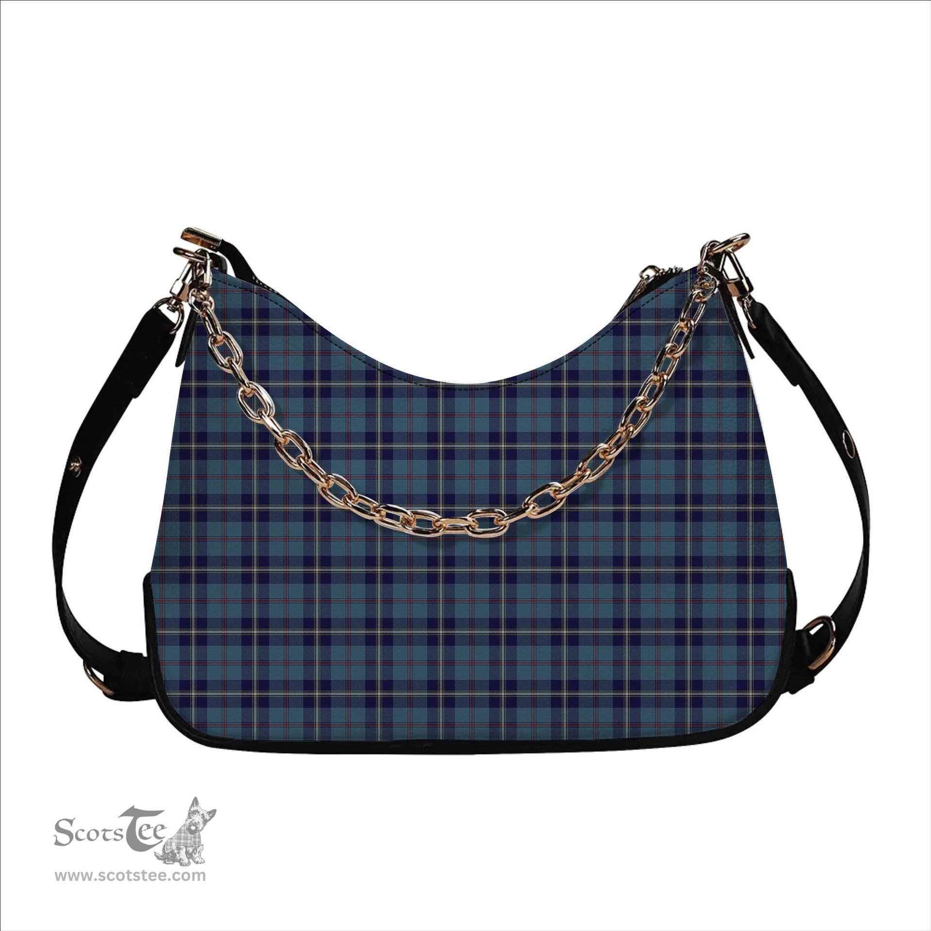 ScotsTee Shop Scottish McRae of America Tartan Handbag Women's Shoulder Bag With Chain