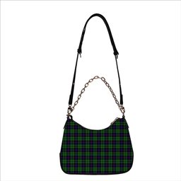 ScotsTee Shop Scottish Leslie Hunting SC Tartan Handbag Women's Shoulder Bag With Chain