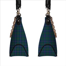 ScotsTee Shop Scottish Irvine of Bonshaw Tower Modern Tartan Handbag Women's Shoulder Bag With Chain