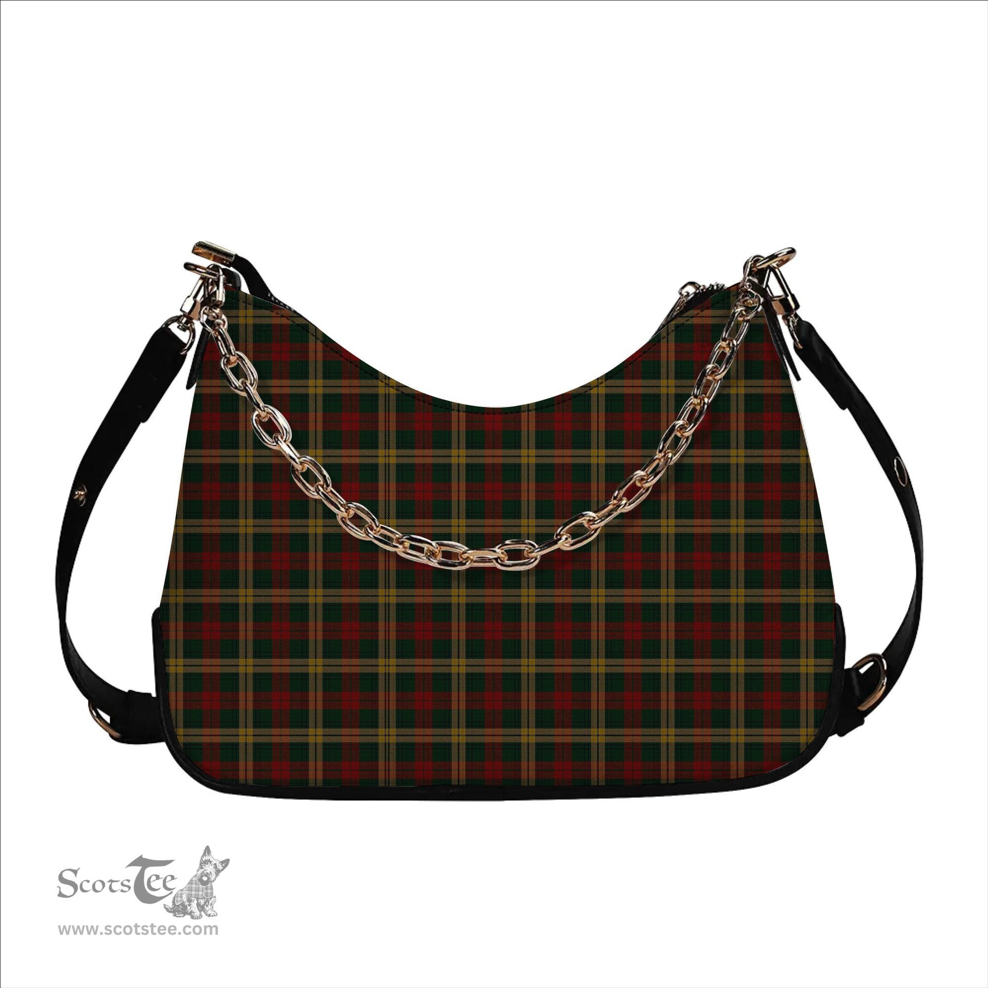ScotsTee Shop Scottish MacKillen Tartan Handbag Women's Shoulder Bag With Chain