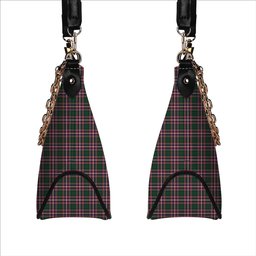 ScotsTee Shop Scottish MacFarlane Hunting Modern Tartan Handbag Women's Shoulder Bag With Chain