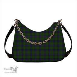ScotsTee Shop Scottish MacWilliam Hunting Tartan Handbag Women's Shoulder Bag With Chain