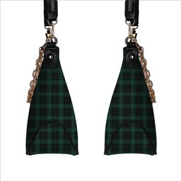 ScotsTee Shop Scottish MacAuley Hunting Modern Tartan Handbag Women's Shoulder Bag With Chain