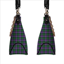 ScotsTee Shop Scottish MacArthur of Milton Ancient Tartan Handbag Women's Shoulder Bag With Chain