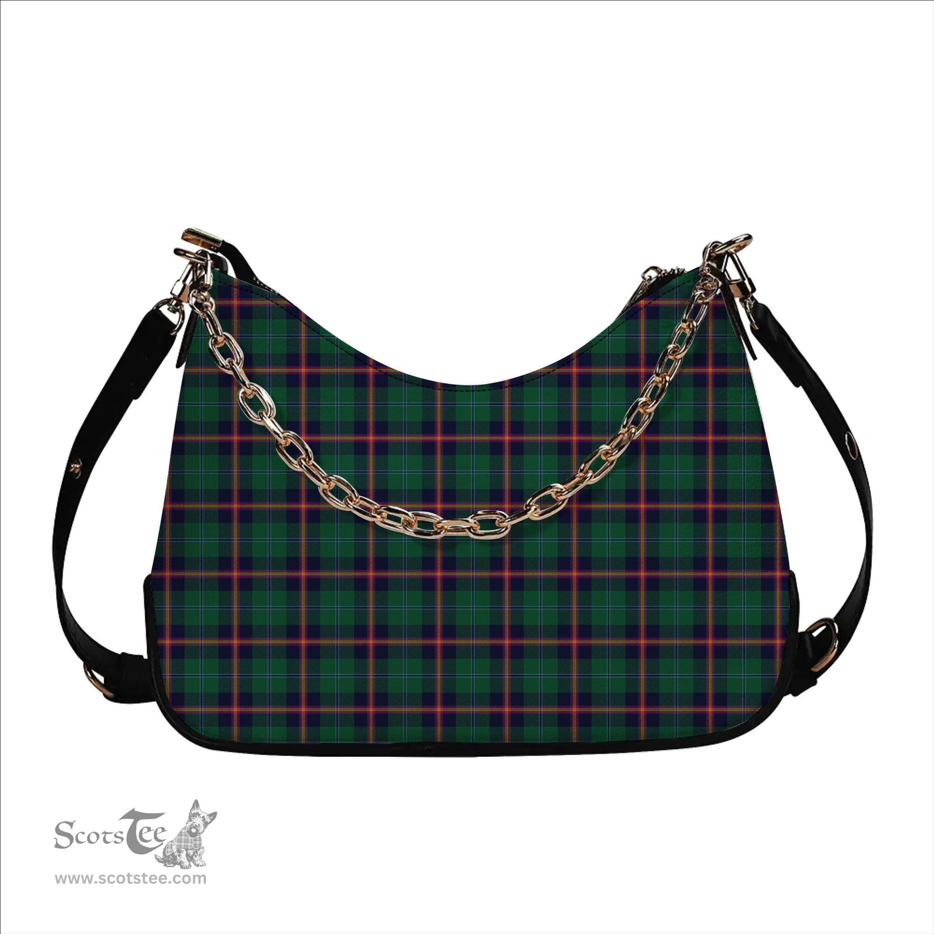ScotsTee Shop Scottish Young Modern Clan Tartan Handbag Women's Shoulder Bag With Chain