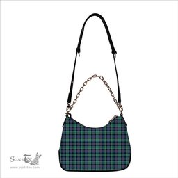 ScotsTee Shop Scottish MacTaggart Ancient Tartan Handbag Women's Shoulder Bag With Chain