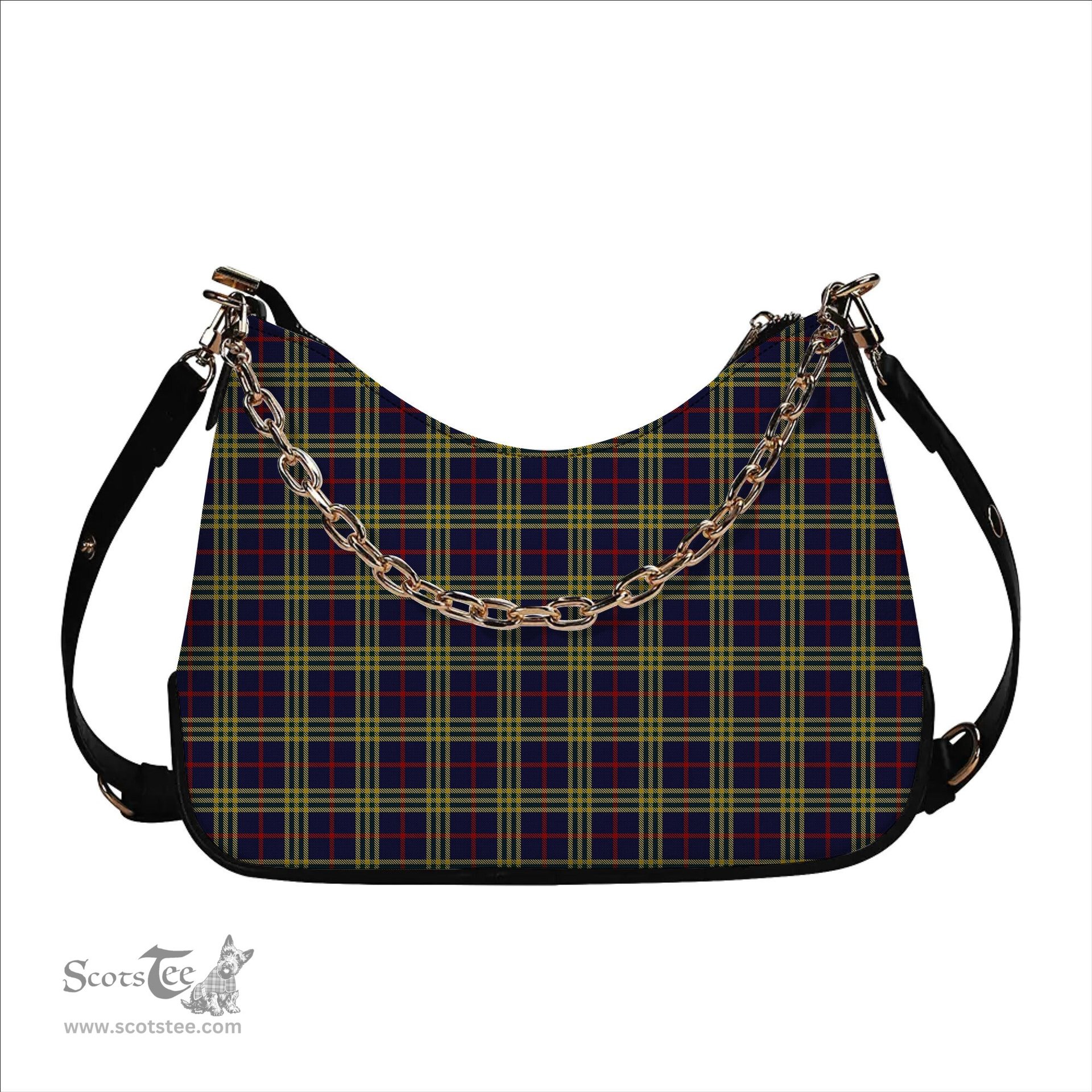 ScotsTee Shop Scottish Yen, Alexander Tartan Handbag Women's Shoulder Bag With Chain