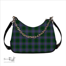 ScotsTee Shop Scottish Wishart Hunting Modern Tartan Handbag Women's Shoulder Bag With Chain
