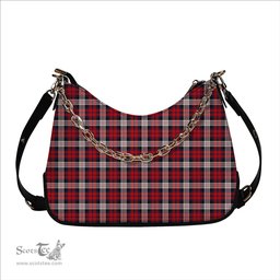 ScotsTee Shop Scottish McDonald Dress Irish Modern Tartan Handbag Women's Shoulder Bag With Chain