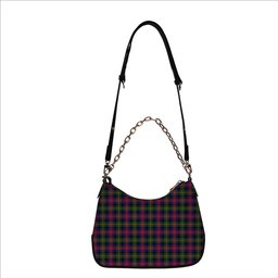ScotsTee Shop Scottish Logan Modern Tartan Handbag Women's Shoulder Bag With Chain