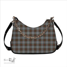 ScotsTee Shop Scottish MacBain Dress Tartan Handbag Women's Shoulder Bag With Chain