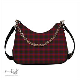 ScotsTee Shop Scottish MacQuarrie 5 Tartan Handbag Women's Shoulder Bag With Chain