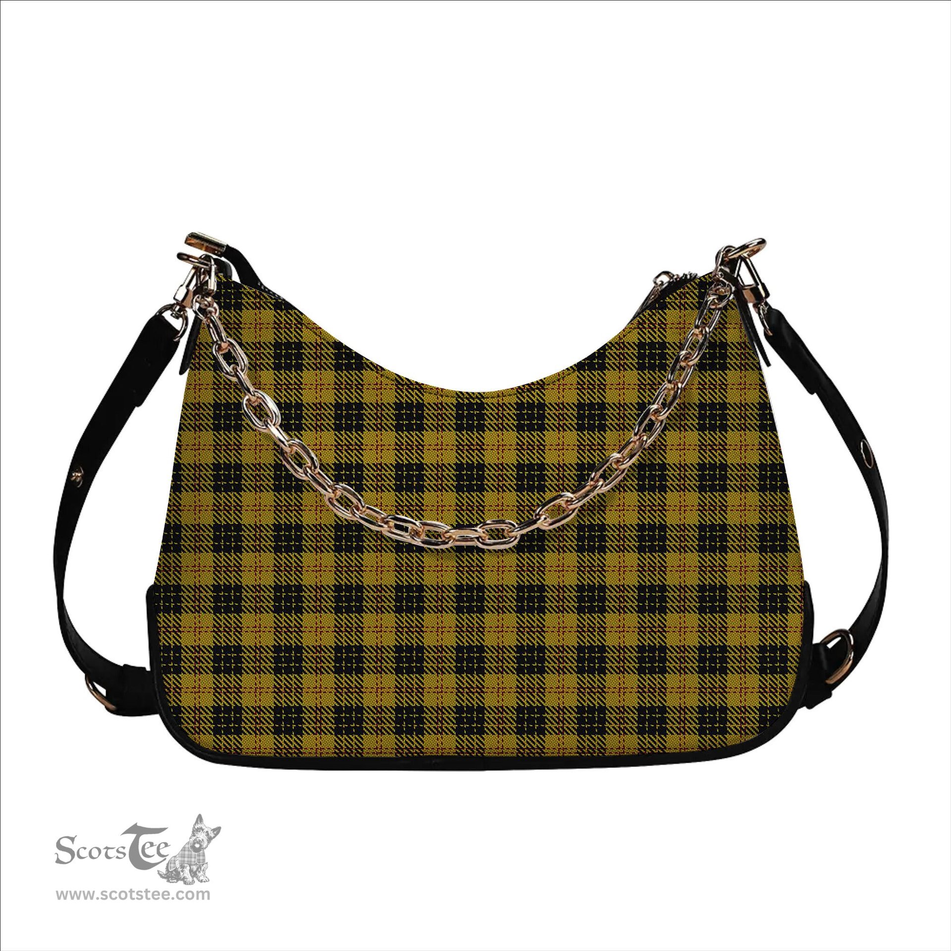 ScotsTee Shop Scottish MacLeod 1831 Tartan Handbag Women's Shoulder Bag With Chain