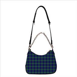 ScotsTee Shop Scottish Hamilton Hunting Modern Tartan Handbag Women's Shoulder Bag With Chain