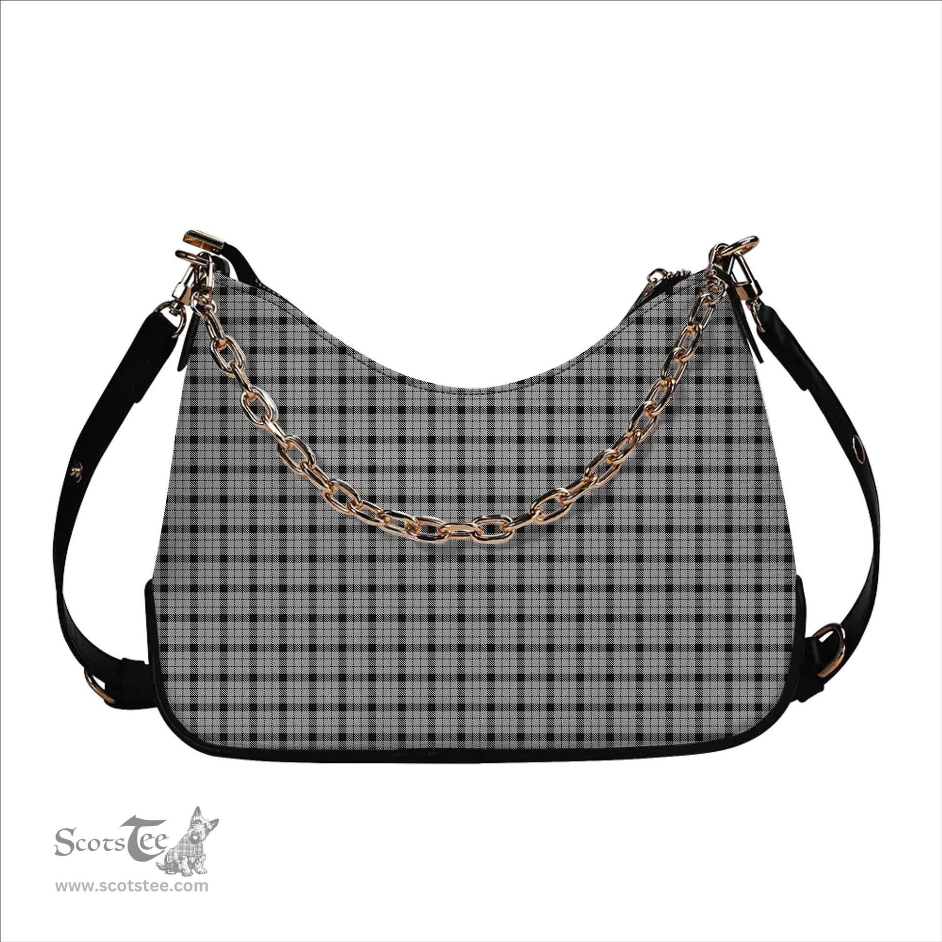 ScotsTee Shop Scottish Wallace Dress Tartan Handbag Women's Shoulder Bag With Chain