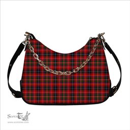 ScotsTee Shop Scottish Innes Modern Tartan Handbag Women's Shoulder Bag With Chain
