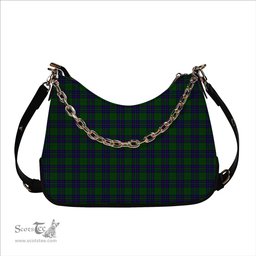 ScotsTee Shop Scottish Lockhart Modern Tartan Handbag Women's Shoulder Bag With Chain