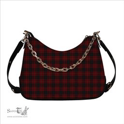 ScotsTee Shop Scottish Menzies Hunting Tartan Handbag Women's Shoulder Bag With Chain