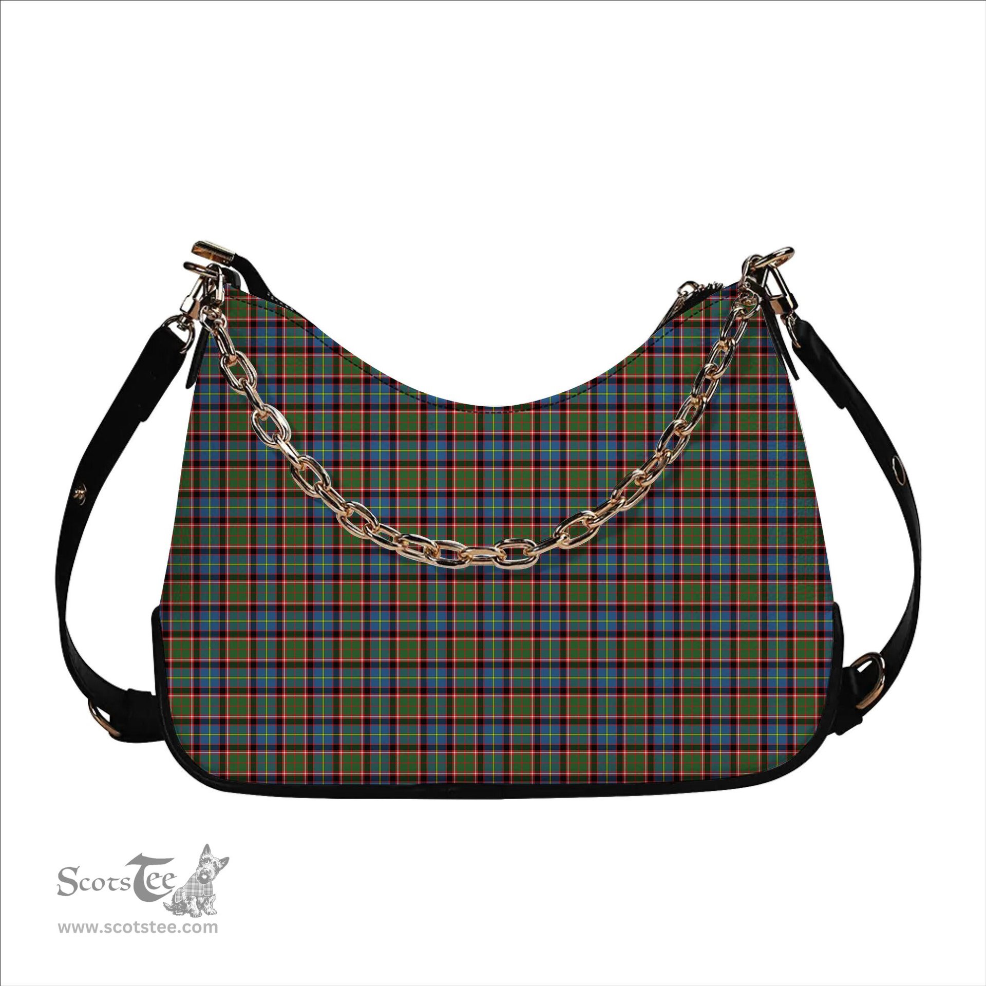 ScotsTee Shop Scottish Norvel Tartan Handbag Women's Shoulder Bag With Chain