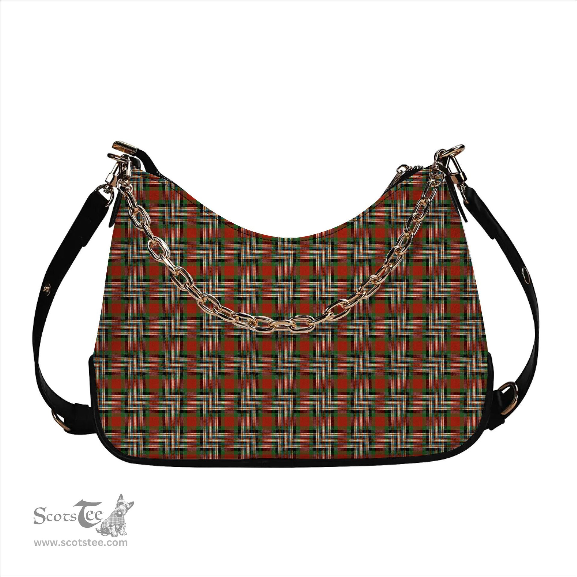 ScotsTee Shop Scottish MakGill Ancient Tartan Handbag Women's Shoulder Bag With Chain
