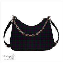 ScotsTee Shop Scottish MacArthur of Milton Hunting Tartan Handbag Women's Shoulder Bag With Chain