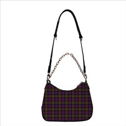 ScotsTee Shop Scottish McDonald Modern Tartan Handbag Women's Shoulder Bag With Chain