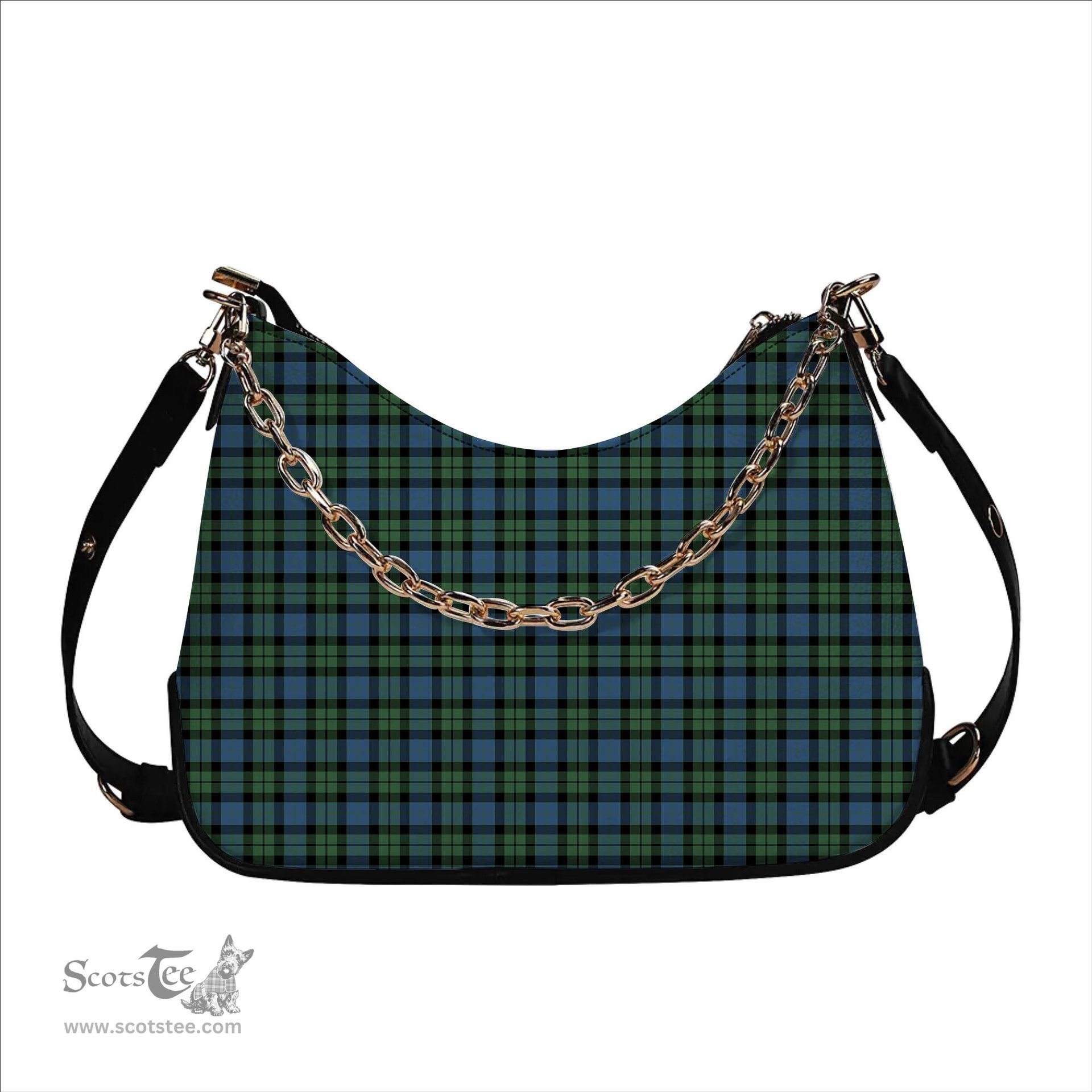 ScotsTee Shop Scottish MacKay Ancient Tartan Handbag Women's Shoulder Bag With Chain