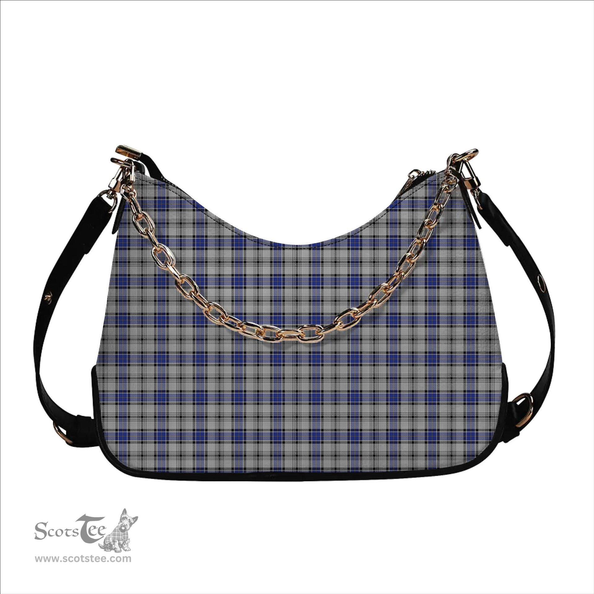 ScotsTee Shop Scottish Hannay Tartan Handbag Women's Shoulder Bag With Chain
