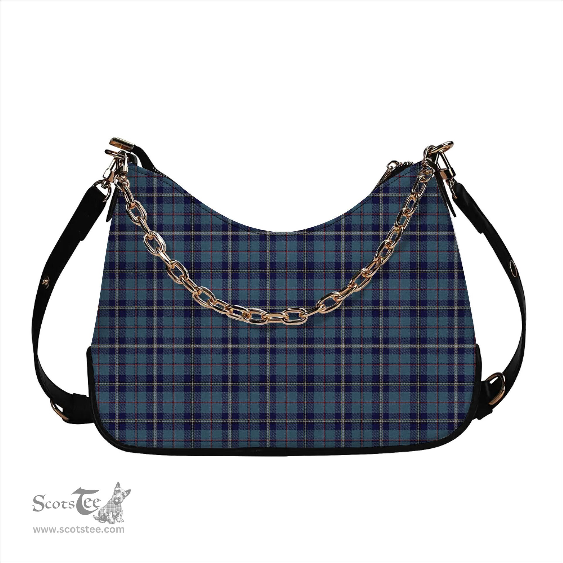 ScotsTee Shop Scottish MacRaes of America Tartan Handbag Women's Shoulder Bag With Chain