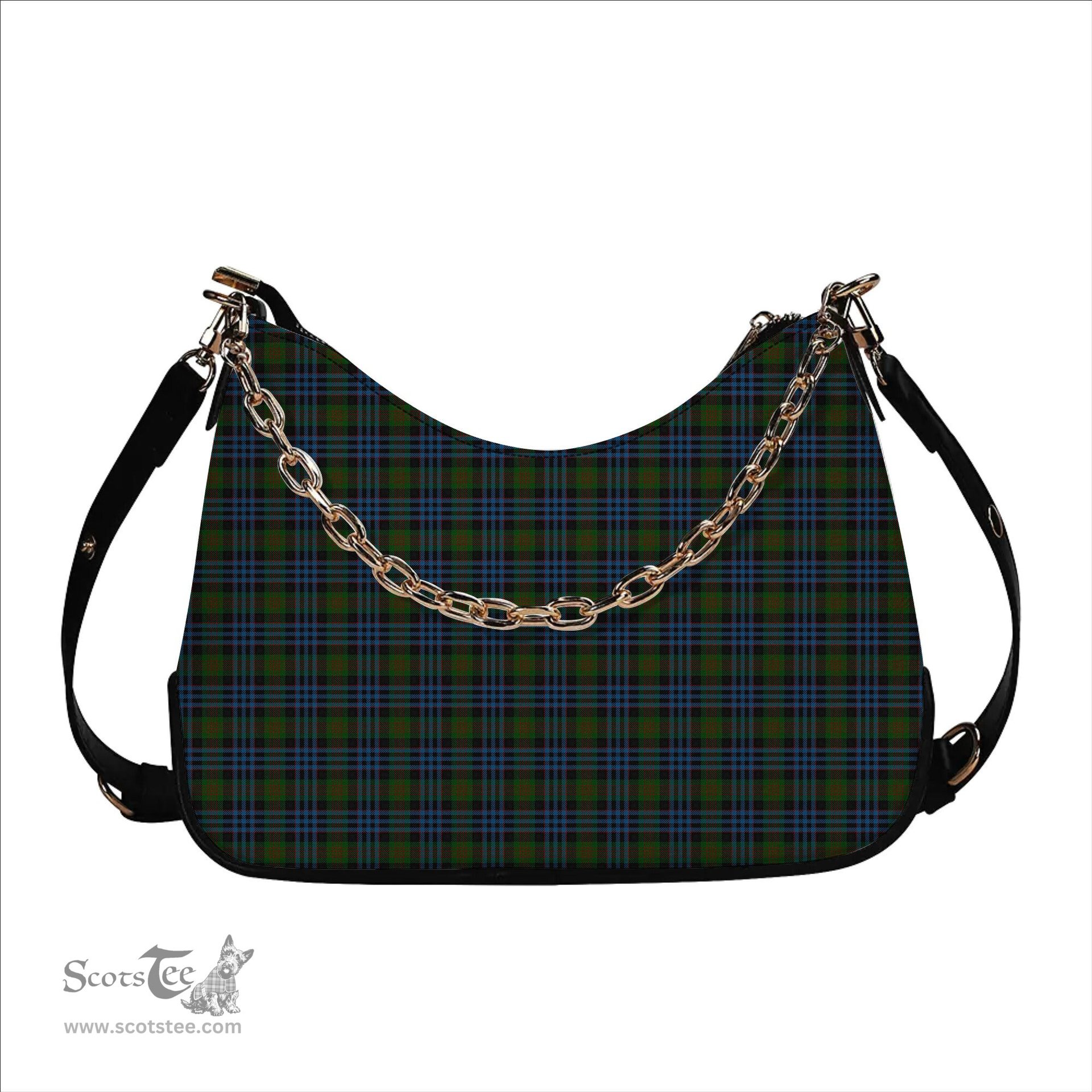 ScotsTee Shop Scottish Newlands of Lauriston Tartan Handbag Women's Shoulder Bag With Chain