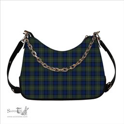ScotsTee Shop Scottish Moore Modern Tartan Handbag Women's Shoulder Bag With Chain