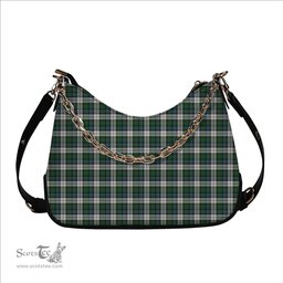 ScotsTee Shop Scottish Malcolm Dress Ancient Tartan Handbag Women's Shoulder Bag With Chain