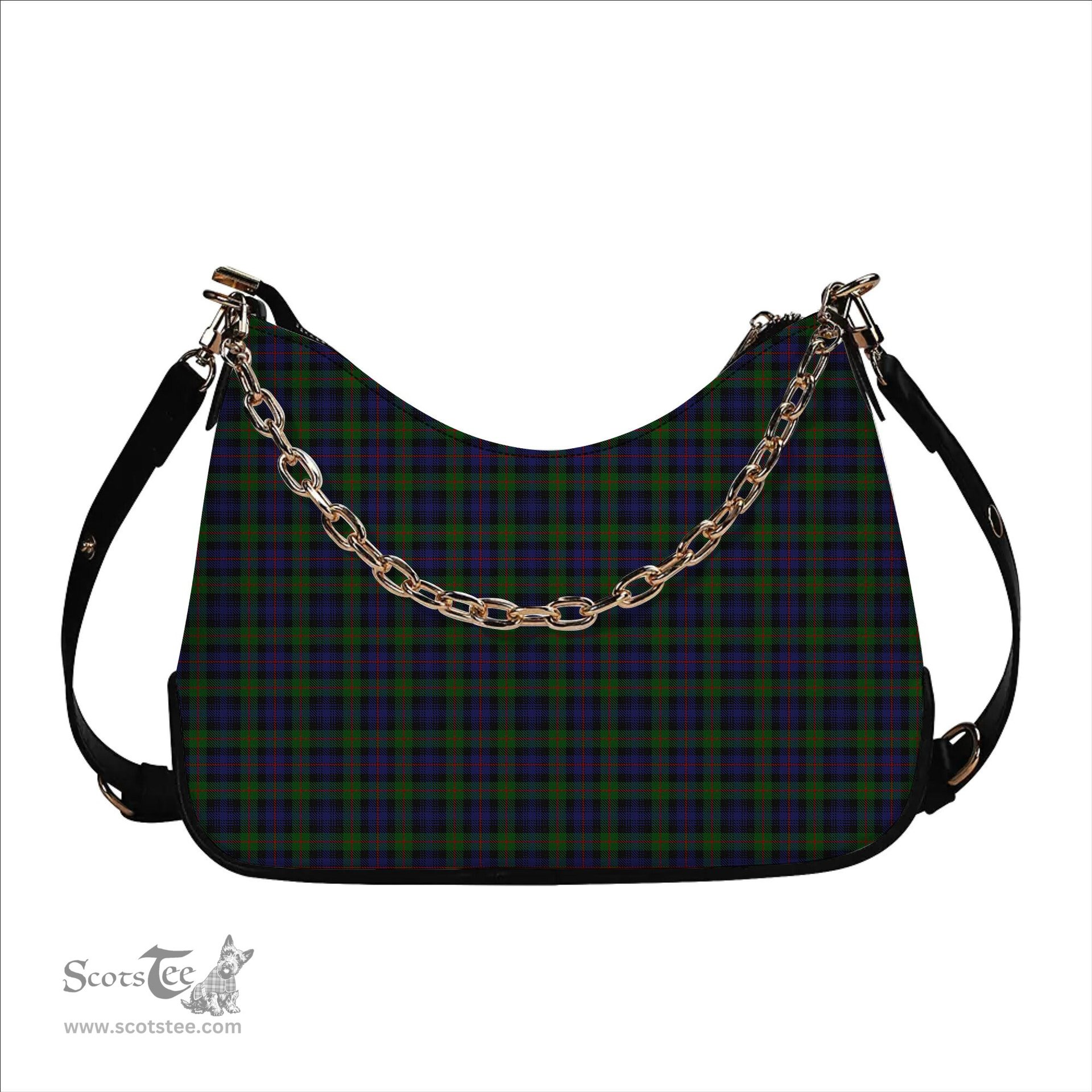 ScotsTee Shop Scottish Murray of Atholl Tartan Handbag Women's Shoulder Bag With Chain