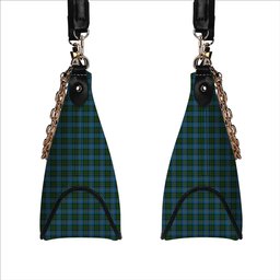 ScotsTee Shop Scottish MacLeod Green Tartan Handbag Women's Shoulder Bag With Chain
