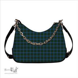 ScotsTee Shop Scottish MacLeod Green Tartan Handbag Women's Shoulder Bag With Chain