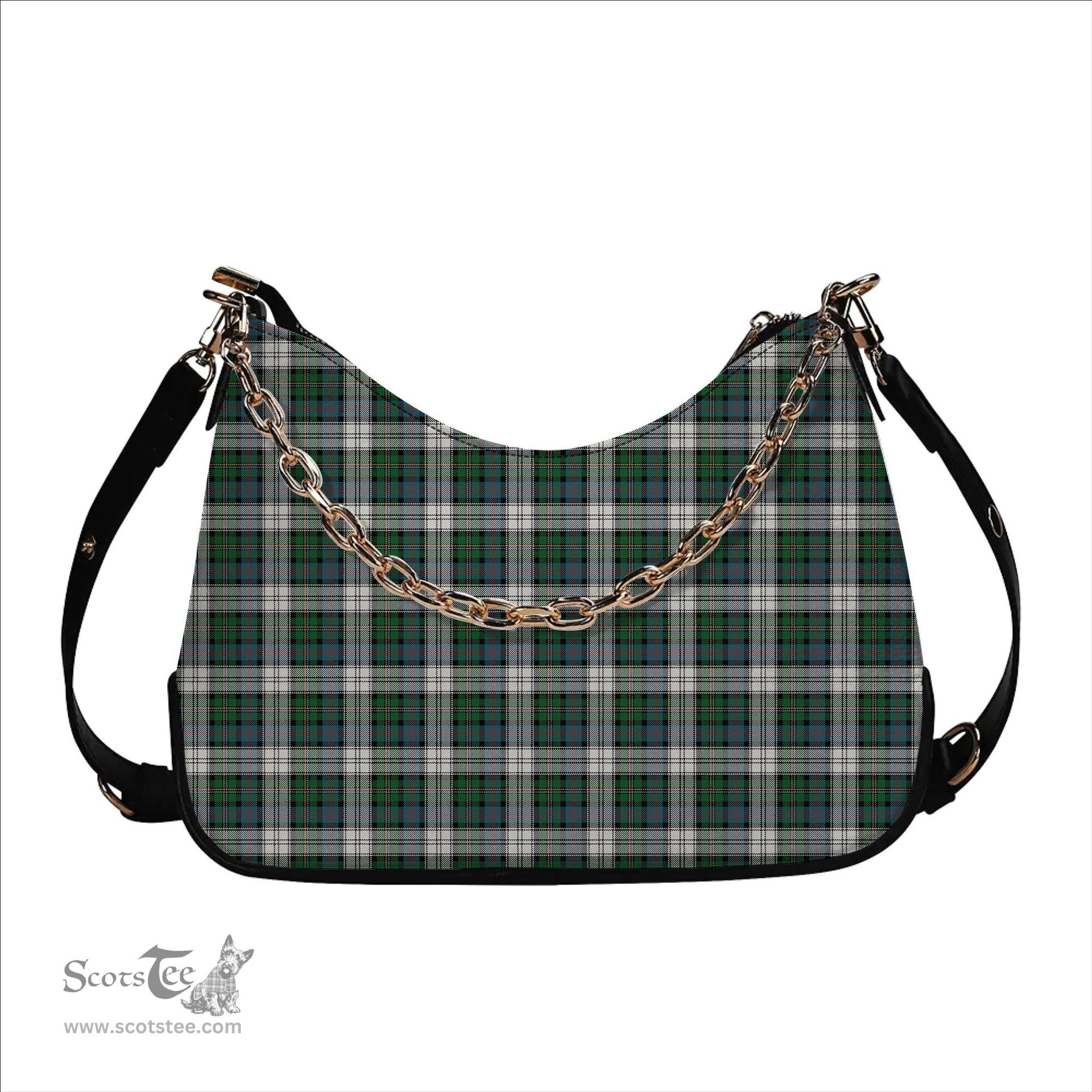 ScotsTee Shop Scottish MacCallum Dress Ancient Tartan Handbag Women's Shoulder Bag With Chain