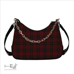 ScotsTee Shop Scottish MacDonald of Glencoe Tartan Handbag Women's Shoulder Bag With Chain