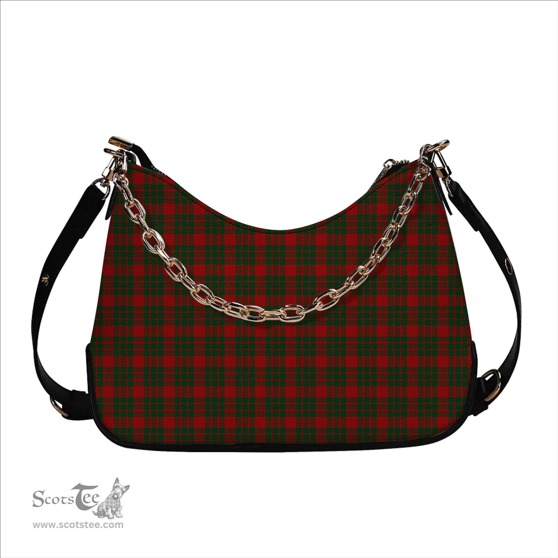 ScotsTee Shop Scottish MacGregor of Glenstrae 2 Tartan Handbag Women's Shoulder Bag With Chain