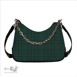 ScotsTee Shop Scottish Hunter of Peebleshire Ancient Tartan Handbag Women's Shoulder Bag With Chain