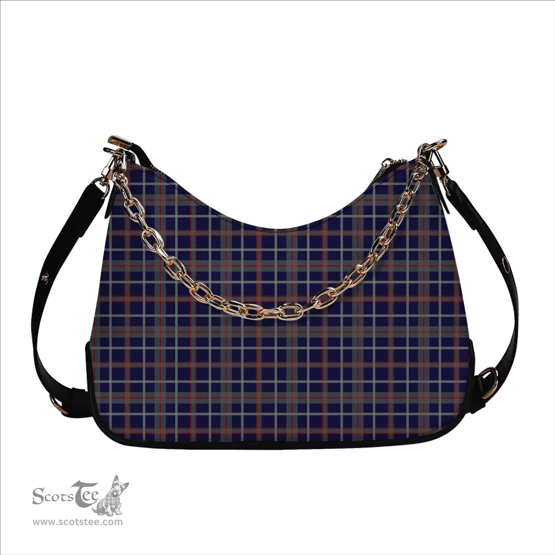 ScotsTee Shop Scottish Yamaha Marine Best In Class Tartan Handbag Women's Shoulder Bag With Chain