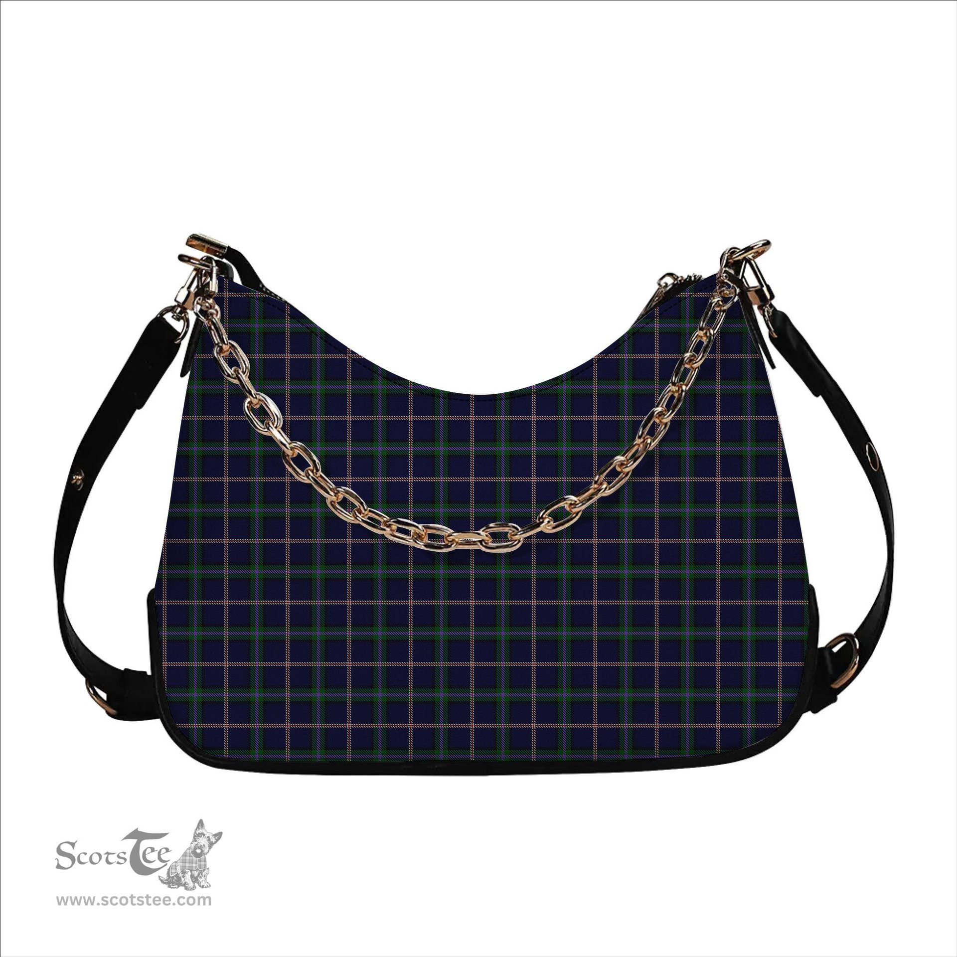 ScotsTee Shop Scottish Marion Tartan Handbag Women's Shoulder Bag With Chain