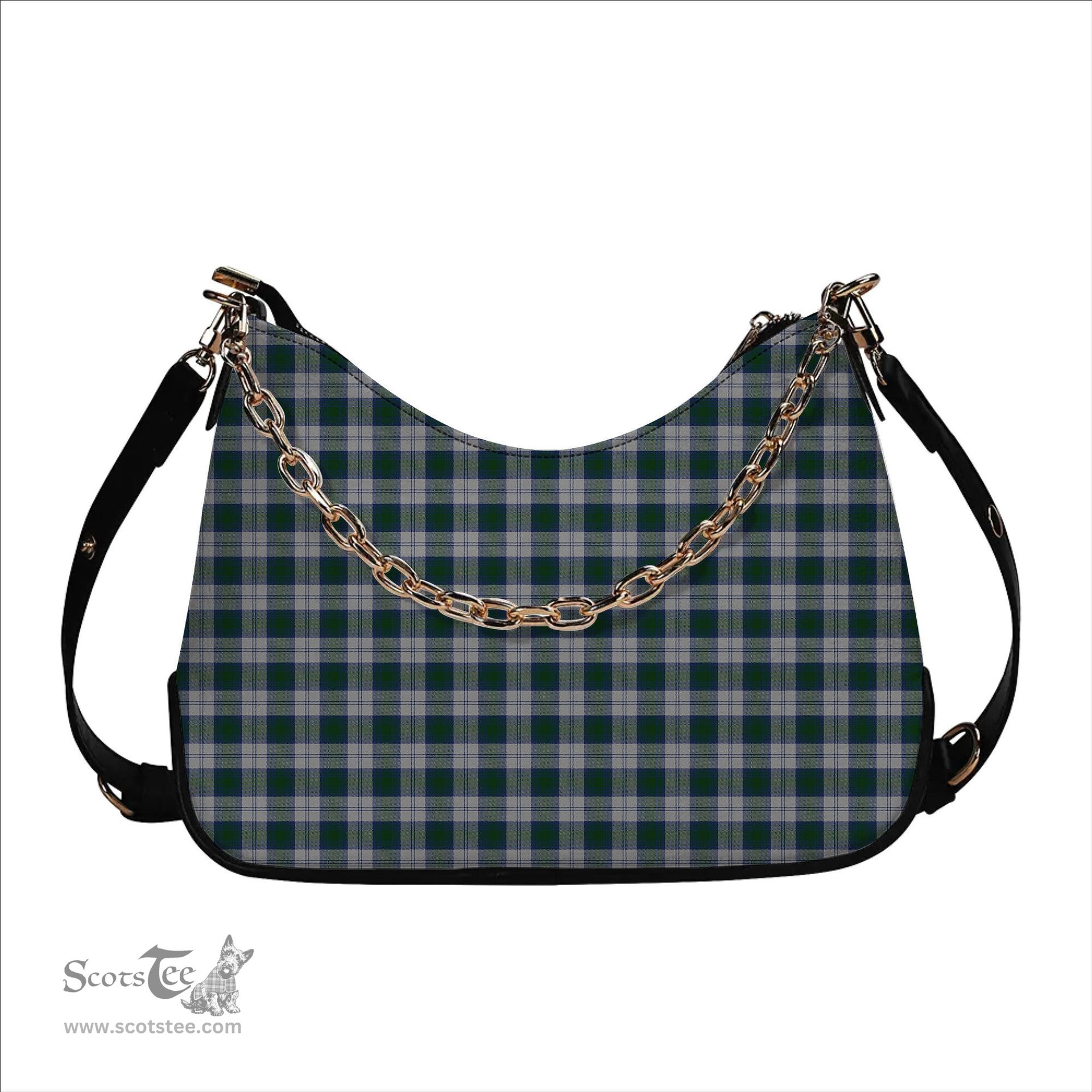 ScotsTee Shop Scottish Lindsay Dress Tartan Handbag Women's Shoulder Bag With Chain