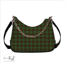 ScotsTee Shop Scottish MacFie Hunting Ancient Tartan Handbag Women's Shoulder Bag With Chain