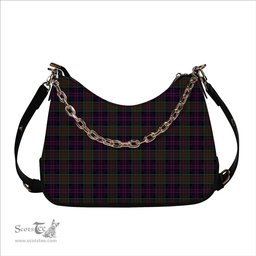 ScotsTee Shop Scottish MacDonald of Clan Ranald Tartan Handbag Women's Shoulder Bag With Chain