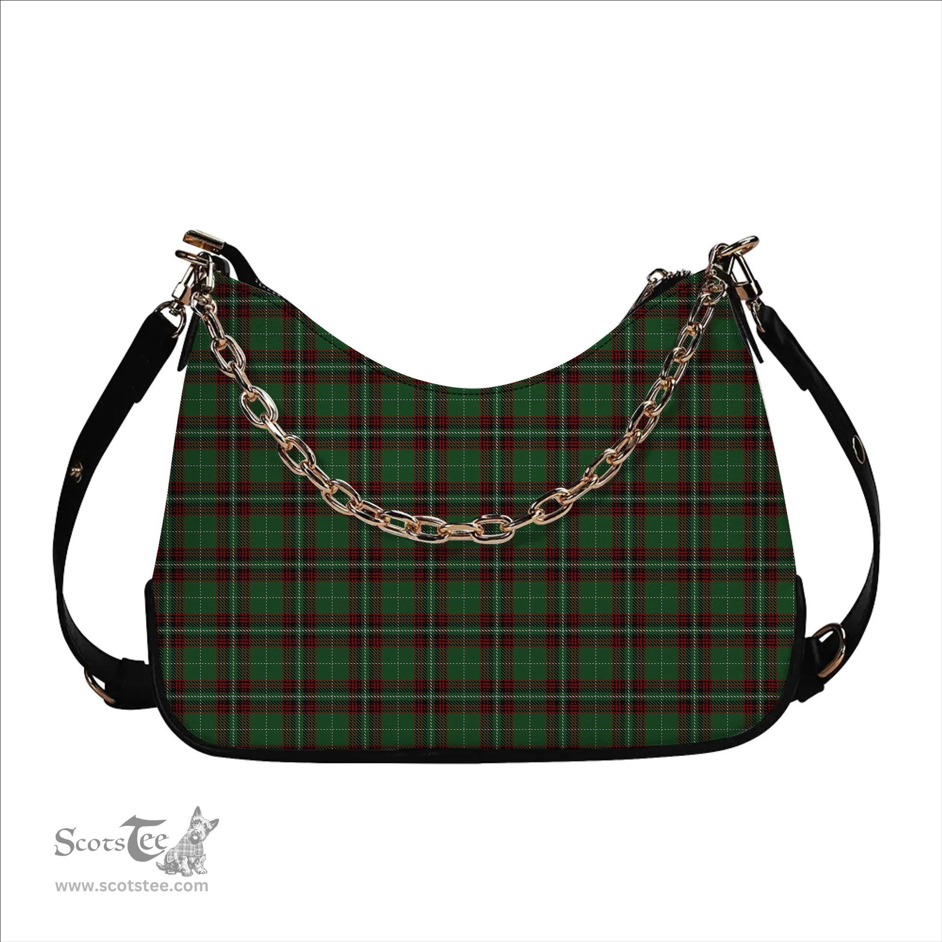 ScotsTee Shop Scottish Kiernan Tartan Handbag Women's Shoulder Bag With Chain